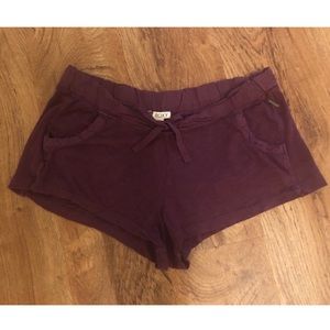 Roxy maroon cotton shorts